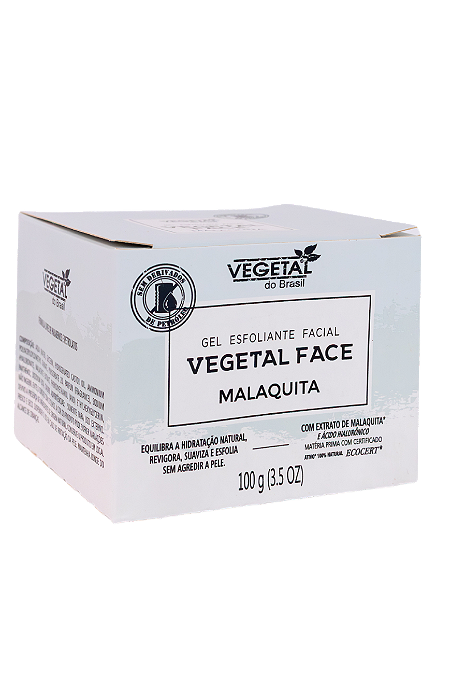 GEL FACIAL ESFOLIANTE VEGETAL FACE MALAQUITA - 100g