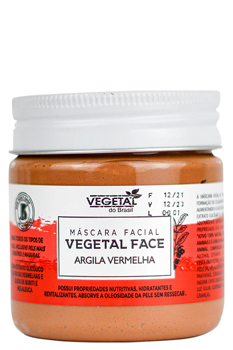 MASCARA FACIAL ARGILA VERMELHA 180 G