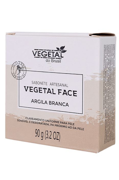 SABONETE ARTESANAL ARGILA BRANCA-90G
