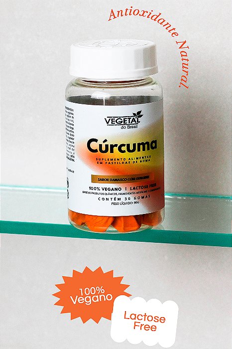 CURCUMA GOMA SABOR DAMASCO COM GENGIBRE 90G VB