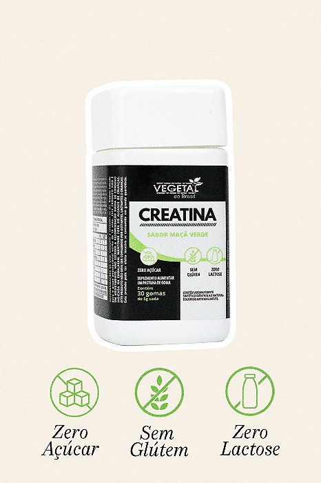 CREATINA EM GOMA SABOR MACA VERDE 30 GOMAS VB