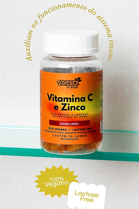 VITAMINA C E ZINCO GOMA SABOR LIMAO 90 VB