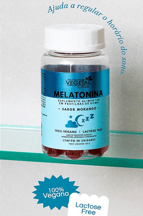 MELATONINA GOMA SABOR MORANGO 30 UNID VB