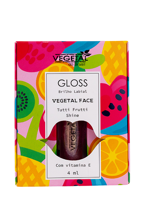 GLOSS BRILHO LABIAL TUTTI FRUTTI SKINE-4ML VEGETAL FACE