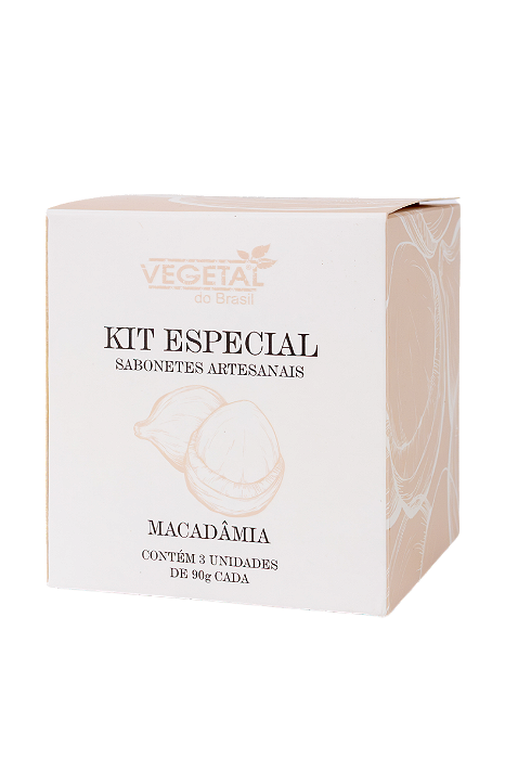 KIT ESPECIAL SABONETE ARTESANAL MACADAMIA-03 UND-90G