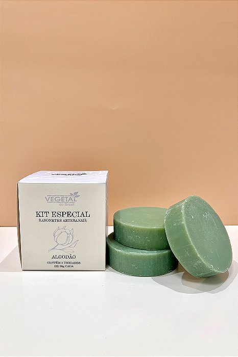 KIT ESPECIAL SABONETE ARTESANAL ALGODAO-03 UND-90G