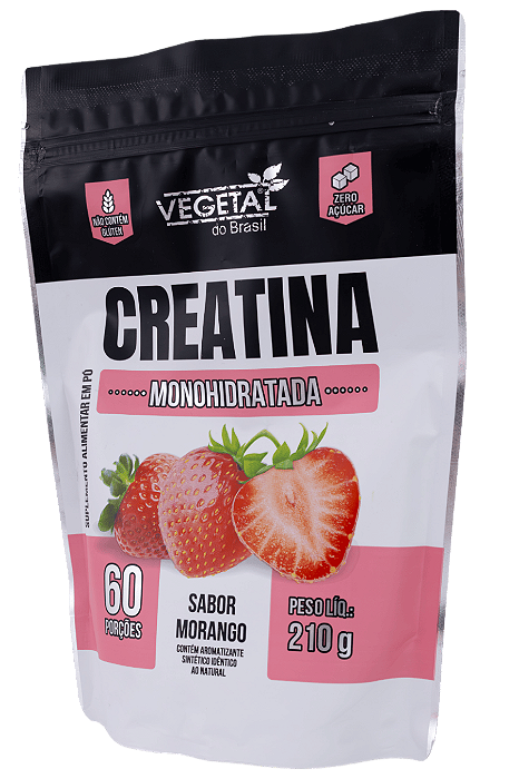 CREATINA MONOHIDRATADA SABOR MORANGO 210G VB