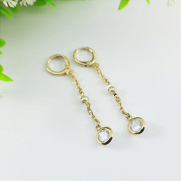 BRINCO PENDENTE COM CRISTAL