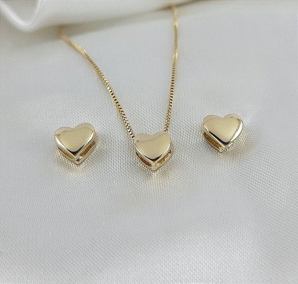 CONJUNTO CORAÇÃO LISO