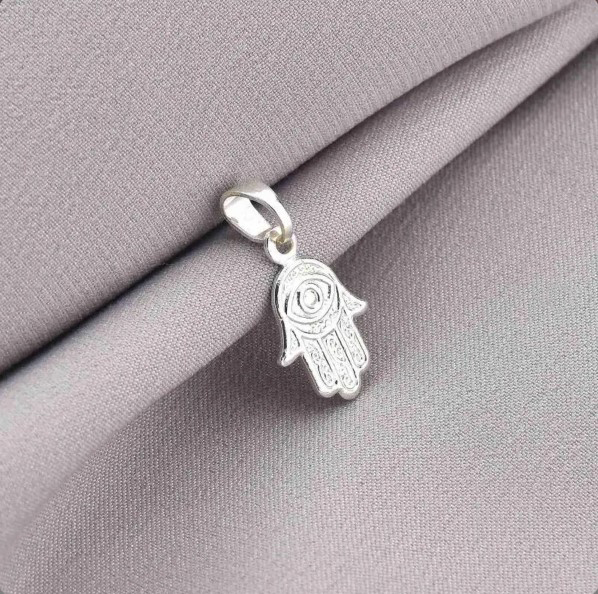 PINGENTE MÃO DE FÁTIMA BANHADO A PRATA