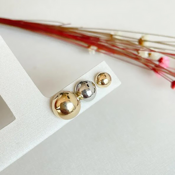 TRIO DE BRINCOS BOLINHA