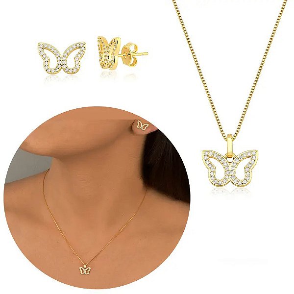 CONJUNTO BORBOLETA CRAVEJADO