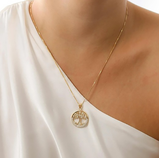 COLAR ARVORE DA VIDA CRAVEJADO