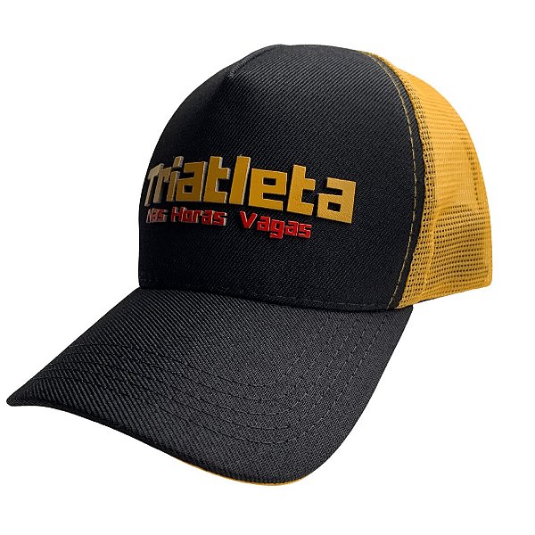 Boné Triathlon - TNHV Trucker - Tela Amarela
