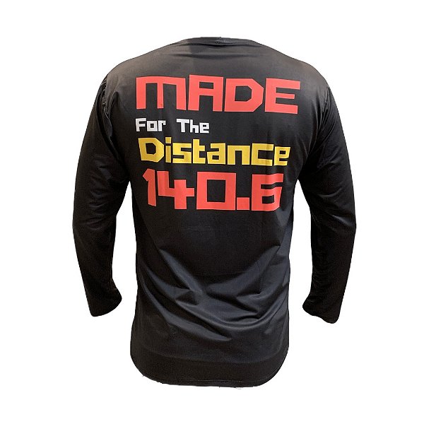 Camiseta Manga Longa Preta TNHV - Triathlon 140.6