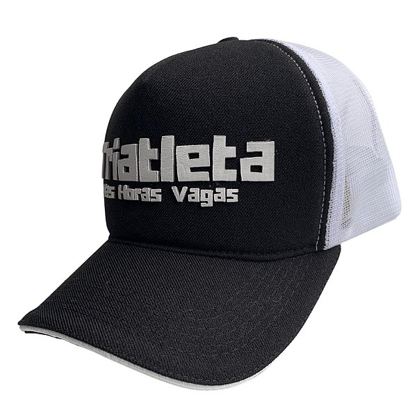 Boné White Screen - Mod. Trucker - Aba Sanduíche- Logo frontal BRANCO