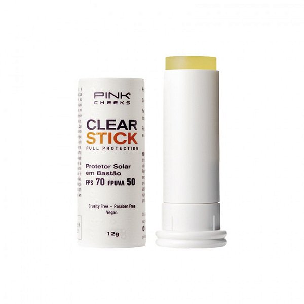 Protetor Solar Transparente FPS70 FPUVA50 Clear Stick 12g