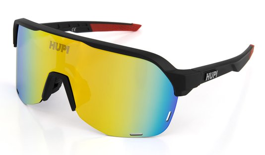Óculos de Sol HUPI Huez Preto e Vermelho - Lente DouradoCod. do Produto: 4830