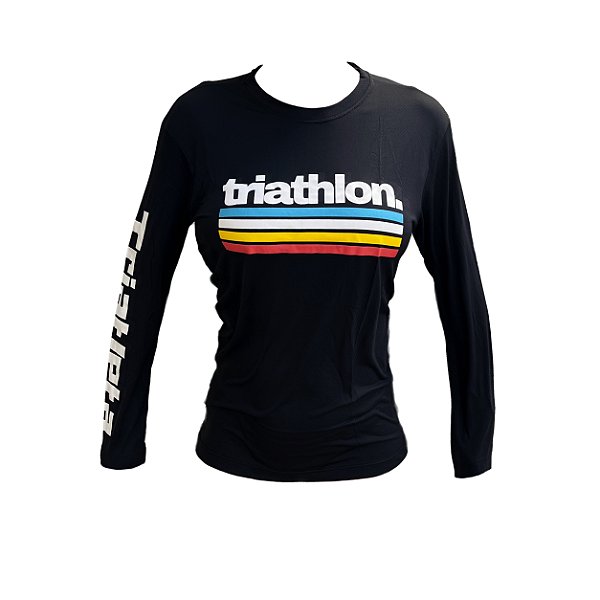 Baby Look Manga Longa Triathlon - Triatleta Nas Horas Vagas