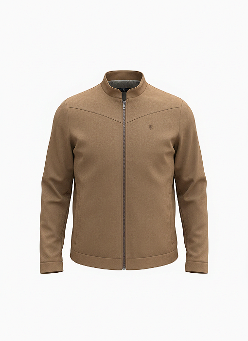 Jaqueta Diferenciada Suede - Caramelo