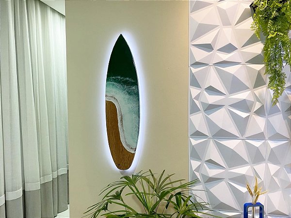 PRANCHA COPACABANA REAL 95x25 COM LED BRANCO GELO