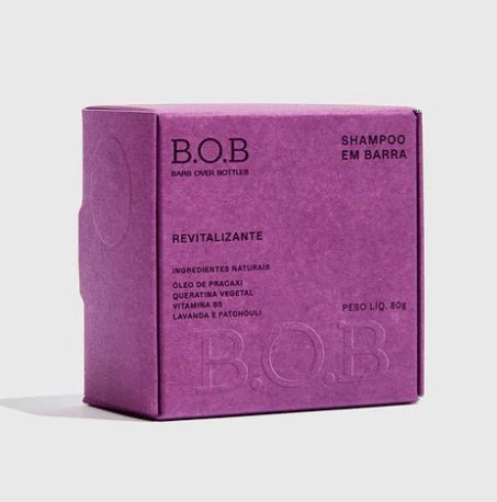 Shampoo Sólido Revitalizante 80g - B.O.B