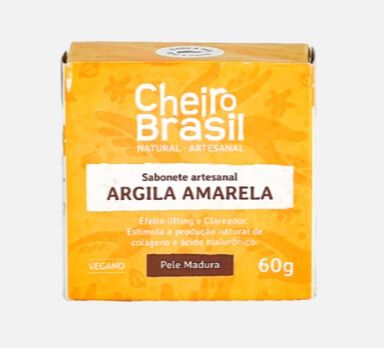 Sabonete Artesanal Argila Amarela 60g - Cheiro Brasil