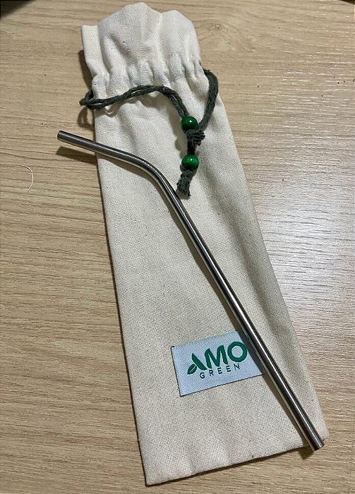 Canudo De Aço Inox - Amo Green