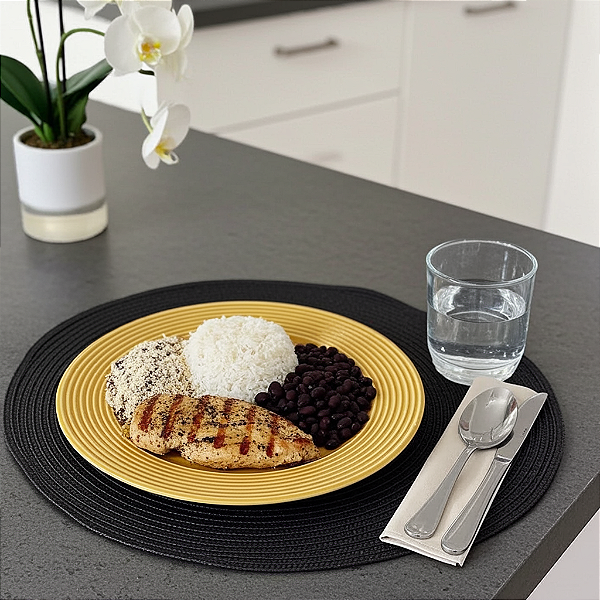 Filé de Frango Grelhado + Arroz Branco + Feijão Preto Light + Farofa Crocante (410g)