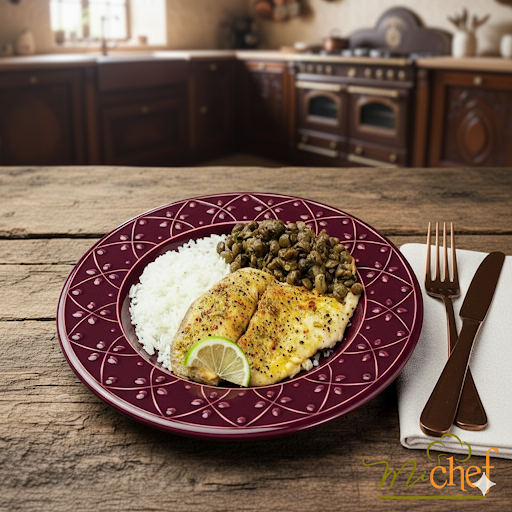 Tilápia com lemon pepper + Duo de grãos com manteiga de garrafa + Arroz Branco (340g)