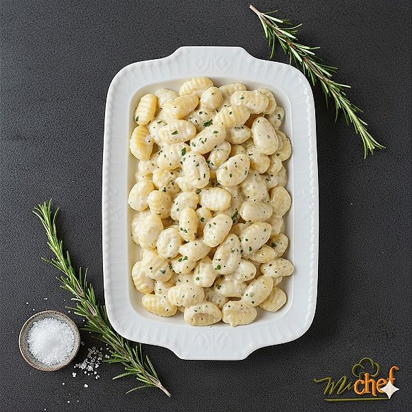 Gnocchi de Batata doce e Provolone com Molho Três Queijos Artesanal | Porção Família 1 Kg
