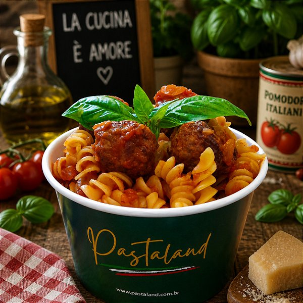 Fusilli com Almôndegas de Carne ao Molho Pomodoro (350 g)