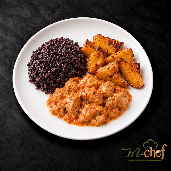 Estrogonofe de Frango + Arroz Negro + Abóbora com Especiarias (370g) | Embalado a Vácuo