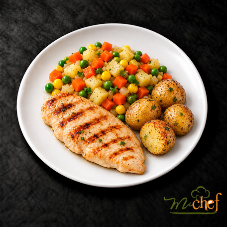 Filé de Frango Grelhado + Batatas Sauté + Mix de Legumes (370g) | Embalado a Vácuo