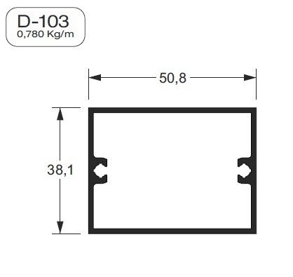 D-103 TUBO DE 50 X 38 COM OLHAL 4,68 KG BARRA 6,00 ML