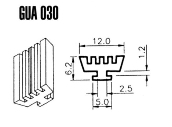 GUA-030 GUARNIÇÃO PARA FACHADA PELE DE VIDRO