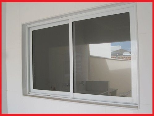 Janela de Correr 2 folhas de aluminio 1,00 x 1,00 cortada com acessorios para montar linha Suprema