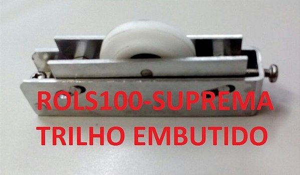 Roldana para sup. 100/200 kg para trilho u embutido na pedra