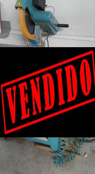 Serra TKD-400-PS YLMAZ  usada  para esquadria de aluminio pneumatica com mesas.