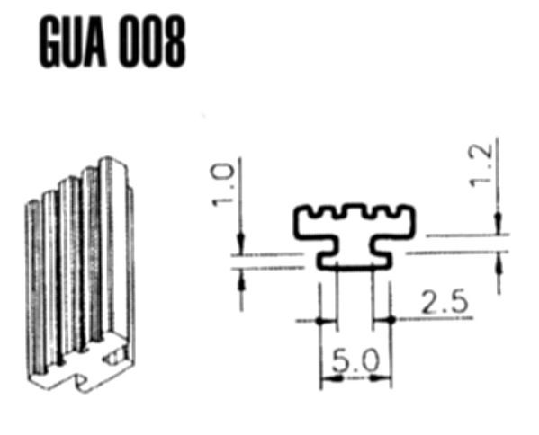 GUA-008 BORRACHA ROLO 50 MTS ESQUADRIAS DE ALUMINIO