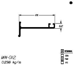 MN-012 5.56 KG/ BARRA 6,00 ML PARA JANELA INTEGRADA AUTOMATIZADA