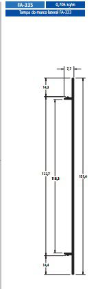 FA-335 4.23 KG POR BARRA 6,00  FACHADA ATLANTA ESQUADRIA DE ALUMINIO