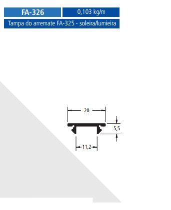 FA-326 0.61 KG POR BARRA 6,00  FACHADA ATLANTA ESQUADRIA DE ALUMINIO