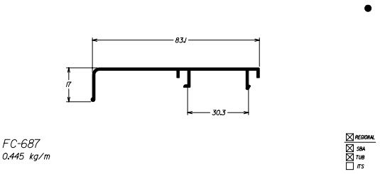 FC-687  2,67 KG NA BARRA 6,00 ML-PELE DE VIDRO FACHADA PV2