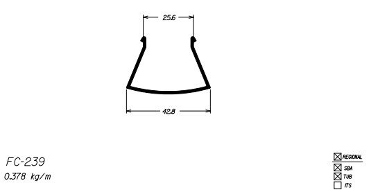FC-239 2,26 KG NA BARRA 6,00 ML-PELE DE VIDRO FACHADA PV2