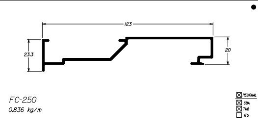 FC-250 5,01 KG NA BARRA 6,00 ML-PELE DE VIDRO FACHADA PV2
