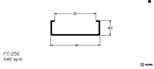 FC-256 2,46 KG NA BARRA 6,00 ML-PELE DE VIDRO FACHADA PV2