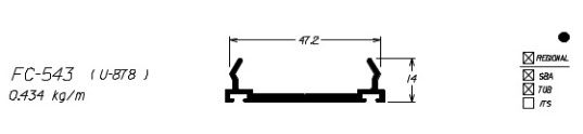 FC-543 2,60 KG BARRA 6,00 ML FACHADA CORTINA