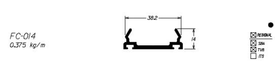 FC-014 2,25 KG BARRA 6,00 ML FACHADA CORTINA