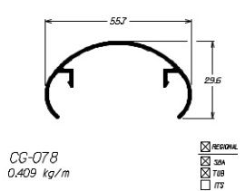 CG-078  2,45 KG BARRA 6,00 ML ESQUADRIA DE ALUMINIO
